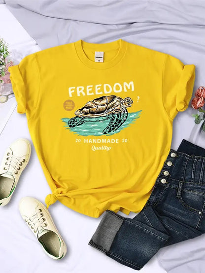 T-Shirt Freedom Schildkröte Damen