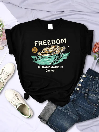 T-Shirt Freedom Schildkröte Damen