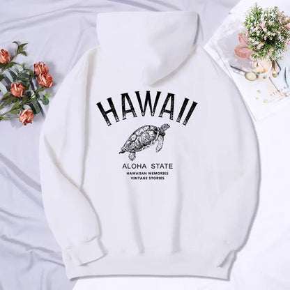 Felpa con cappuccio Hawaii Turtle Aloha State Ladies